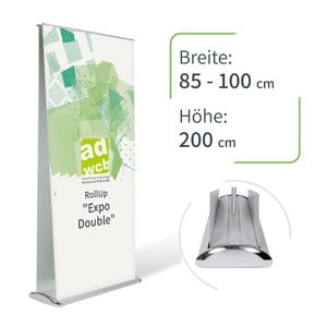 Retractable Banner Stand "Expo Double" incl. print + bag