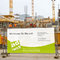 Construction Fence banner 134" x 69" with print