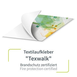 Textilaufkleber "Texwalk" mit Druck - mit B1 - AUSVERKAUFT