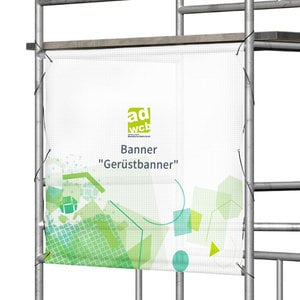 Construction site banner with print