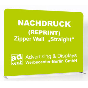 Nachdruck Zipper Wall "Straight" - einseitig - 100x230cm