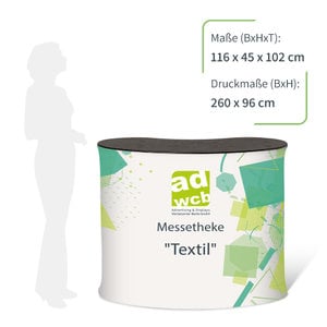 Promotional counter 'Textile' incl. print