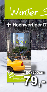 RollUp Classic 100x200cm f&uuml;r 79,- Euro netto - Winter Special