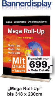 Bannerdisplay "Mega Roll-Up"