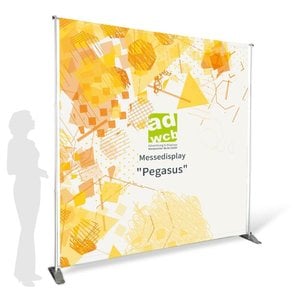 Bannerdisplay "Pegasus" mit Druck 140x240cm - Silber