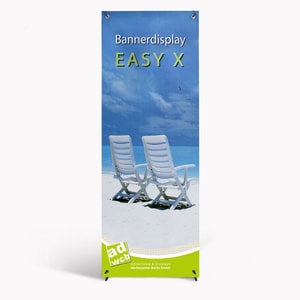 Banner display "Easy X" incl. print + bag