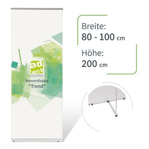 Bannerdisplay "Trend" 80x200cm inkl. Digitaldruck