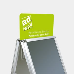 Aufsatzschild + Halterung für A1 mit Druck
