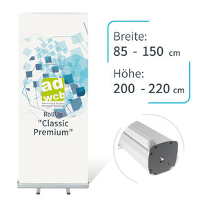 RollUp "Classic Premium" 85x200cm inkl. Druck auf Frontlit