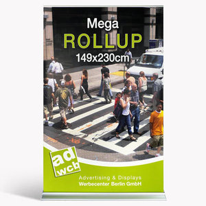 Mega RollUp 100 (99x230cm) + Druck + Tasche