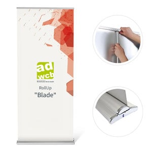 RollUp "Blade" mit Druck + gepolsterte Tasche