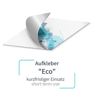 Klebefolie "Eco" mit Druck - Wiederablösbar