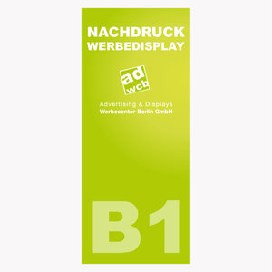 Nachdruck für RollUp "Cross Banner" 60x200cm - B1 zertifiziert