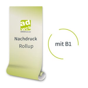 Nachdruck für RollUp "Cross Banner" 60x200cm - B1 zertifiziert