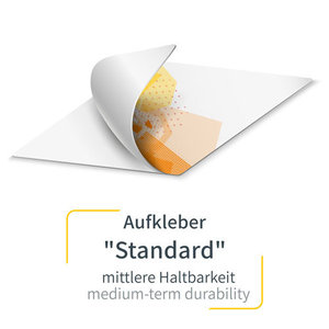 Aufkleber "Standard" mit Druck - Wunschformat