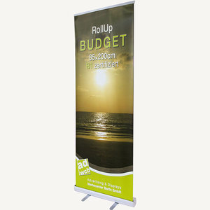 RollUp "Budget Plus" mit Druck