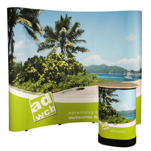 Pop-Up display "Curved Plus" incl. print