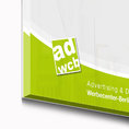 Schild 30x30cm - Acrylglas, klar - weiß hinterlegt - 5mm