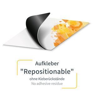 Aufkleber Repositionierbar mit Druck