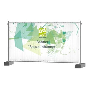 Construction Fence banner 134" x 69" with print