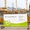 Construction Fence banner 340 x 175cm with print