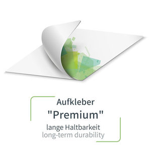 Sticker "Premium" with print