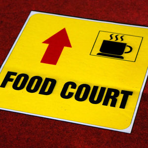 Textile floor sticker for indoors