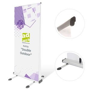 Roll-up banner "Double Outdoor" incl. print + bag