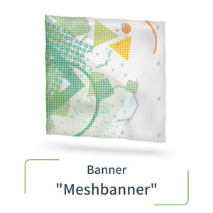 Mesh banner with print