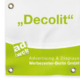 Fabric banner "Decolit" with print