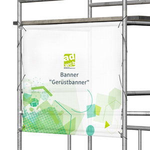 Construction site banner with print