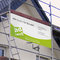 Construction site banner with print
