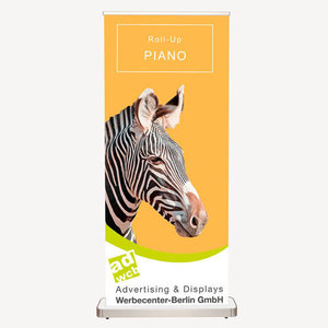 RollUp "Piano" mit Druck - weiß