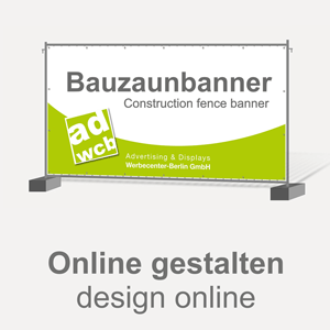 Construction Fence banner 340x175cm with print - design online