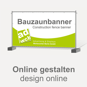 Construction Fence banner 340x175cm with print