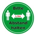 Floor sticker "Abstand halten" (keep distance)