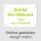 Alu-Verbund Schild - Druck nach Gestaltung - 30x20cm