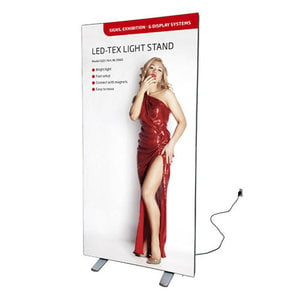 LED Textilrahmen "LED-TEX" 100x200cm - doppelseitig - mit Druck