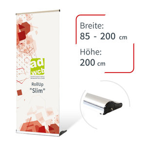 RollUp "Slim" 85x200cm mit Druck