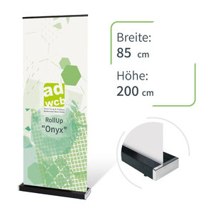Retractable banner "Onyx" with print