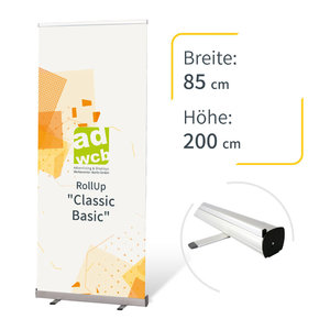 Retractable banner "Classic Basic" incl. print - OFFER