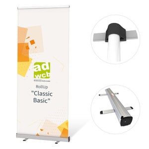 Retractable banner "Classic Basic" incl. print + bag