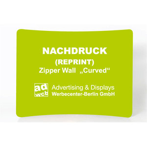 Nachdruck Zipper Wall "Curved" 300x230cm - Einseitig