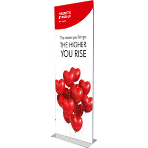 Bannerstand "Magnetic" - doppelseitig - mit Druck - 40 x 160 cm
