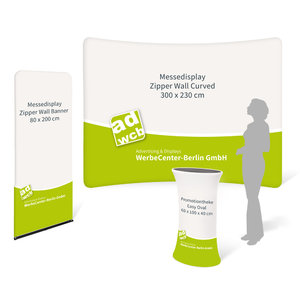 Messe-Set "Zipper-Wall" Curved - Medium